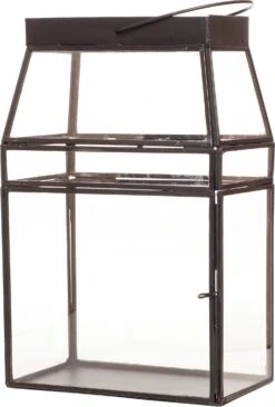 Intratuin Windlicht Zwart 18 X 11 X 27 Cm