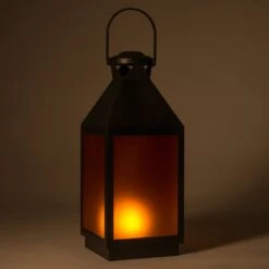 Intratuin Lantaarn Met Vlameffect Zwart 13,5 X 13,5 X 31,5 Cm -Lauraa Winkel 2011999610260 2