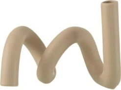 J-Line Kandelaar Kronkel Beige 25 X 15 X 18 Cm