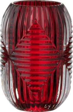 J-Line Waxinelichthouder Line Rood D 9 H 13 Cm