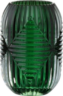 J-Line Waxinelichthouder Line Groen D 9 H 13 Cm