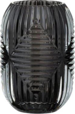 J-Line Waxinelichthouder Line Grijs D 9 H 13 Cm