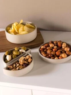 Gusta Serveerset Taupe D 14,7 H 8 Cm 4 - Delig -Lauraa Winkel 8712628328122 2 1