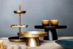 Gusta Taartplateau Zwart D 31,5 H 14,7 Cm -Lauraa Winkel 8712628399399 2