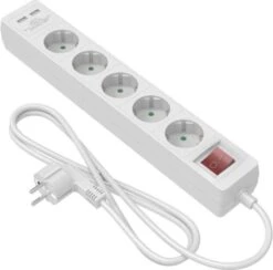 Calex Stekkerdoos Met Schakelaar 5 Voudig Wit 1,4 M