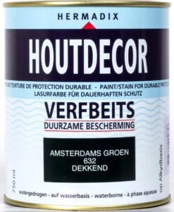 Hermadix Houtdecor Dekkend Amsterdams Groen 750 Ml
