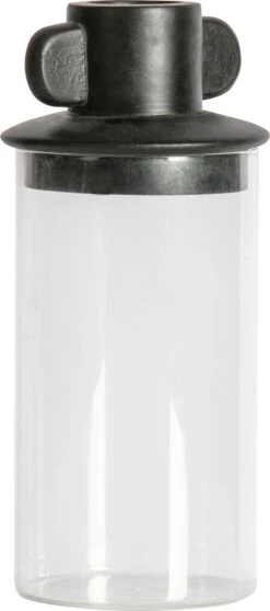 WOOOD Opbergpot Gina Zwart D 11 H 24 Cm