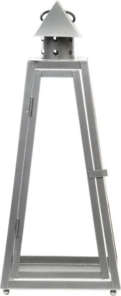 Esschert Design Lantaarn Pyramide Zilver 13 X 19 X 15 Cm