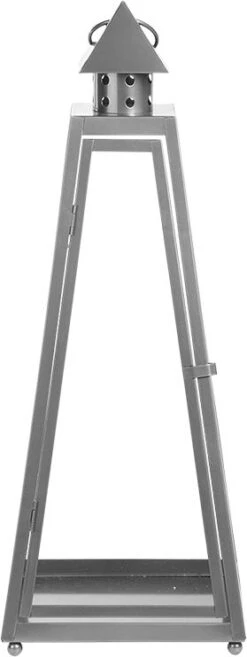 Esschert Design Lantaarn Pyramide Zilver 20,3 X 13,4 X 32,8 Cm