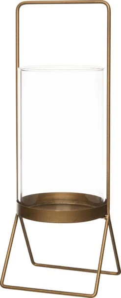 Intratuin Windlicht Goud 13,5 X 12,5 X 38,5 Cm