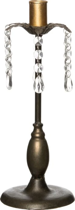 Intratuin Kandelaar Luc Zwart / Goud 12 X 12 X 31,5 Cm