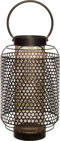 Intratuin Windlicht Toby Goud / Zwart D 22 H 51,5