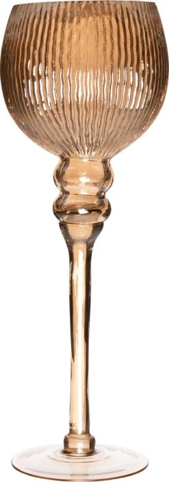 Intratuin Waxinelichthouder Op Voet Oranje D 12,5 H 40 Cm