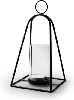 Jodeco Windlicht Gusta Zwart D 16,5 H 31 Cm