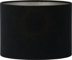 Light & Living Lampenkap Velours Zwart D 35 H 25 Cm