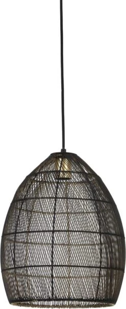 Light & Living Hanglamp Meya Zwart D 30 H 37 Cm