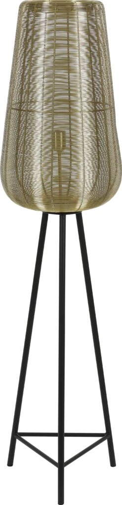 Light & Living Vloerlamp Adeta Goud / Zwart D 37 H 147 Cm