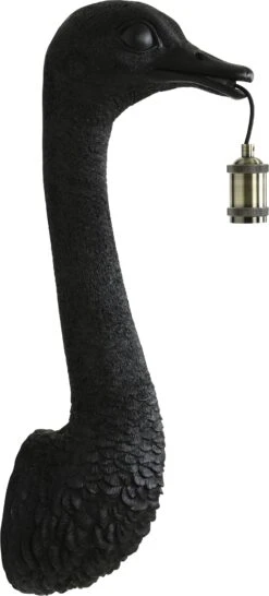 Light & Living Wandlamp Ostrich Zwart 25 X 19 X 72 Cm