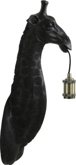 Light & Living Wandlamp Giraffe Zwart 21 X 19 X 61 Cm