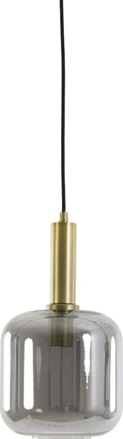 Light & Living Hanglamp Lekar Grijs / Goud D 16 H 26 Cm