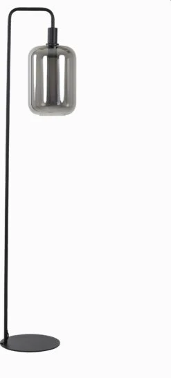 Light & Living Vloerlamp Lekar Grijs / Zwart 35,5 X 28 X 155 Cm