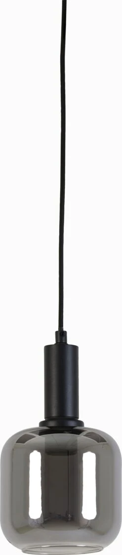 Light & Living Hanglamp Lekar Grijs / Zwart D 21 H 37 Cm