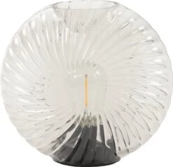 Light & Living Tafellamp Milado Transparant / Crème 16,5 X 7 X 16,5 Cm