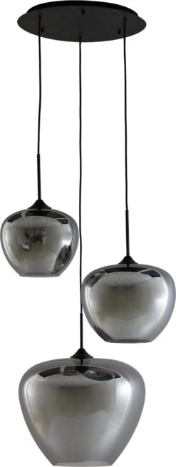 Light & Living Hanglamp Mayson Grijs / Zwart D 40 H 160 Cm