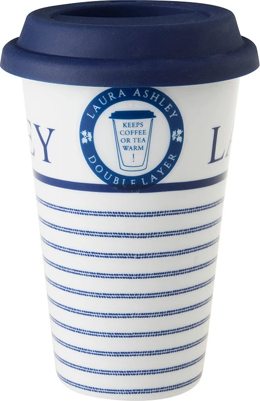 Laura Ashley Beker Candy Stripe Koffie Blauw 0,33 L 4 Laura Ashley Beker Candy Stripe Koffie Blauw 0,33 L - Image 2