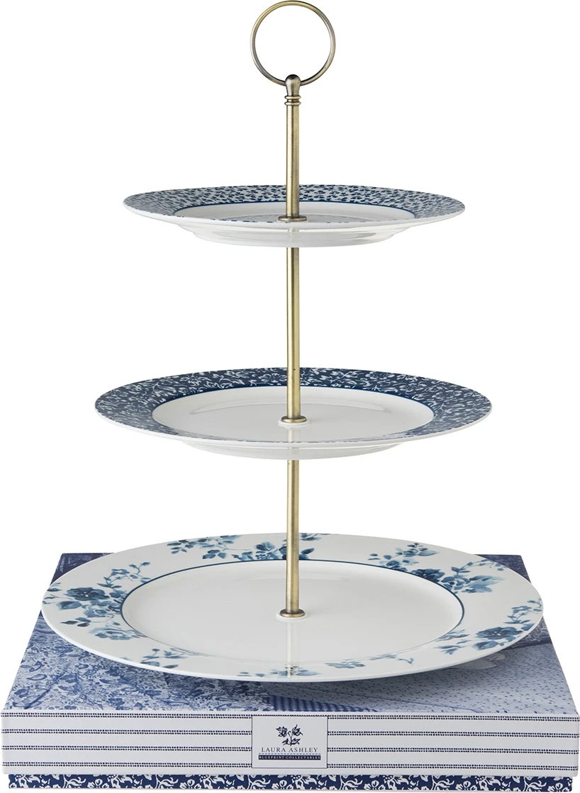 Laura Ashley Etagère Blauw D 28 H 4,3 Cm 4 Laura Ashley Etagère Blauw D 28 H 4,3 Cm - Afbeelding 2