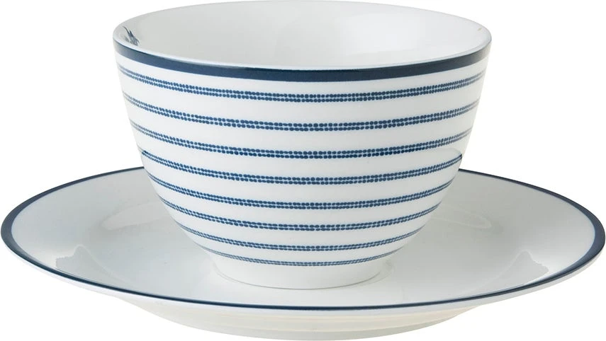 Laura Ashley Kop En Schotel Candy Stripe Blauw 0,26 L 6 Laura Ashley Kop En Schotel Candy Stripe Blauw 0,26 L - Afbeelding 4