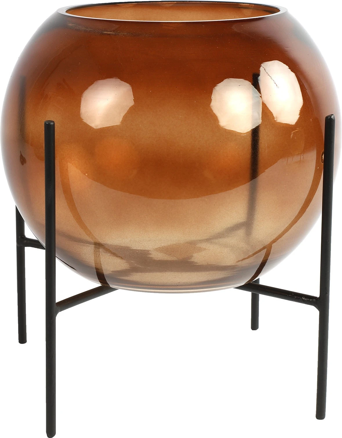 Countryfield Waxinelichthouder Elmar Bruin D 20 H 27 3 Countryfield Waxinelichthouder Elmar Bruin D 20 H 27