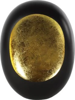 Countryfield Waxinelichthouder Eggy Zwart / Goud 13,5 X 25 X 34,5 Cm