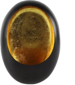 Countryfield Waxinelichthouder Eggy Zwart / Goud 17,5 X 32,5 X 44 Cm