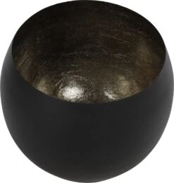 Countryfield Waxinelichthouder Eggy Zwart D 20 H 20 Cm