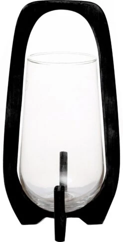 House Of Nature Waxinelichthouder Agira Zwart 21 X 21 X 42 Cm