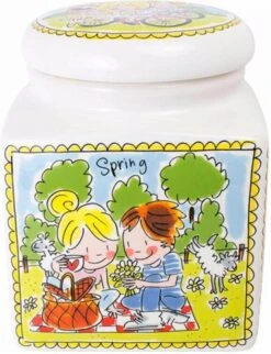 Blond Amsterdam Voorraadpot Even Bijkletsen Vierkant Seizoenen