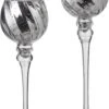 House Of Seasons Waxinelichthouders Zilver D 12,5 H 32 / 42 Cm 2 Stuks -Lauraa Winkel 8718861449617 1