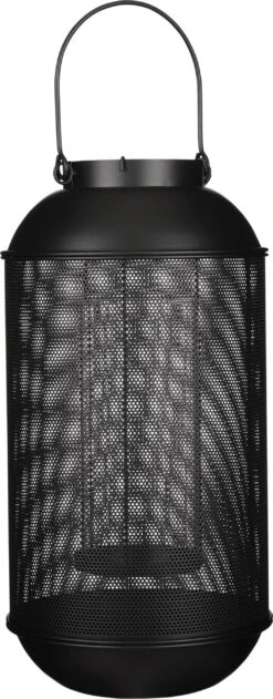 Mica Decorations Windlicht Borneo Zwart D 20,5 H 41 Cm