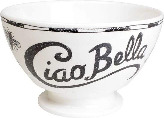 Blond Amsterdam Kom Ciao Bella Wit / Zwart D 15,5 H 10 Cm 3 Blond Amsterdam Kom Ciao Bella Wit / Zwart D 15,5 H 10 Cm