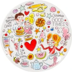 Blond Amsterdam Ontbijtbord Even Bijkletsen Cake 2-delig -Lauraa Winkel 8719416027625 4