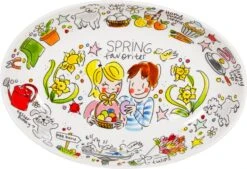 Blond Amsterdam Serveerschaal Happy Easter Pasen 28,5 X 19,5 X 4 Cm