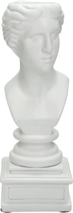 HD Collection Kandelaar Roman Wit 8,5 X 7,5 X 21,5 Cm