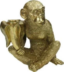 HD Collection Kandelaar Aap Goud 19 X 13,5 X 23 Cm