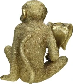 HD Collection Kandelaar Aap Goud 19 X 13,5 X 23 Cm -Lauraa Winkel 8719533140504 2