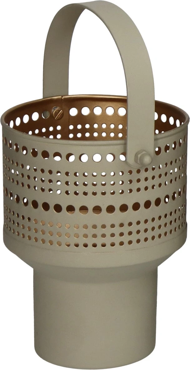 HD Collection Waxinelichthouder Op Voet Beige 14 X 12 X 15 Cm 3 HD Collection Waxinelichthouder Op Voet Beige 14 X 12 X 15 Cm