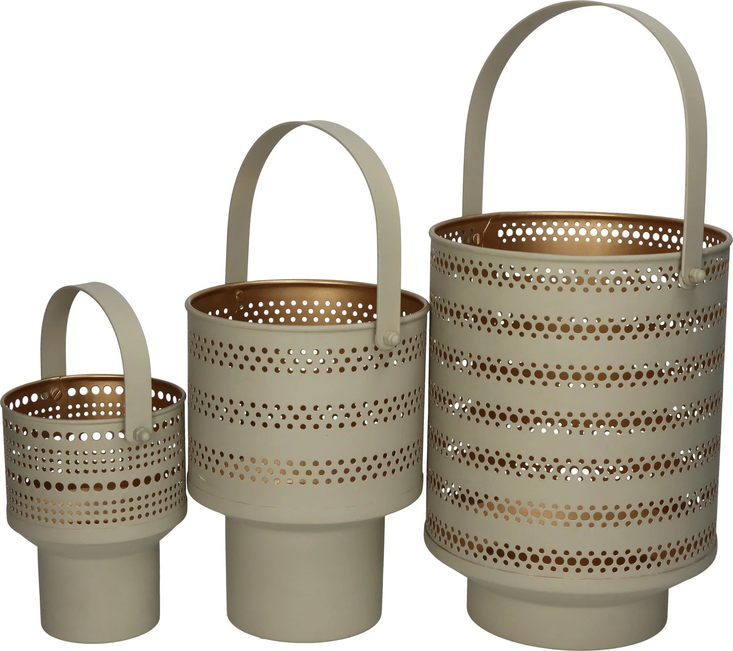 HD Collection Waxinelichthouder Op Voet Beige 17 X 15 X 19 Cm 4 HD Collection Waxinelichthouder Op Voet Beige 17 X 15 X 19 Cm - Image 2