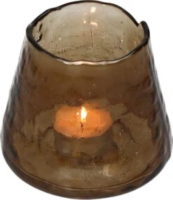 HD Collection Waxinelichthouder Bruin 11 X 11 X 9,5 Cm -Lauraa Winkel 8719533250746 1