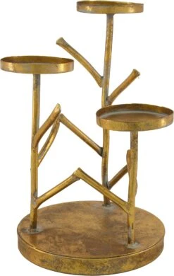 Dijk Natural Collections Kandelaar Goud D 18 H 28 Cm