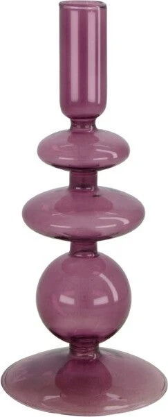 Dijk Natural Collections Kandelaar Paars D 8,5 H 19,5 Cm